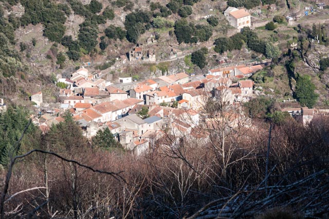 Long distance view of Mas Cabardes